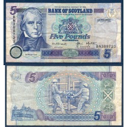Ecosse Pick N°119c, TB Billet de banque de 5 pounds 1998 Bank of Scotland