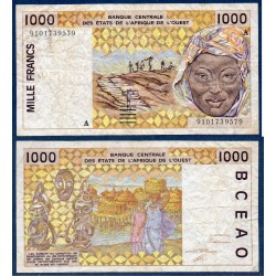 BCEAO Pick N°111Aa pour le Cote d'Ivoire, Billet de banque de 1000 Francs CFA 1991