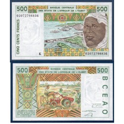 BCEAO Pick N°710Km pour le Senegal, Billet de banque de 500 Francs CFA 2002