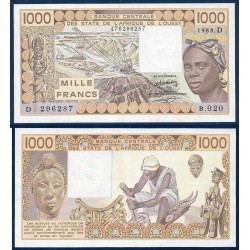 BCEAO Pick 406Da pour le Mali, spl Billet de banque de 1000 Francs CFA 1988