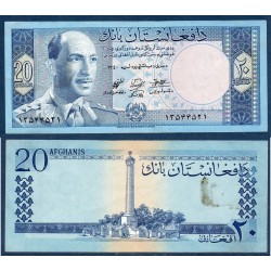 Afghanistan Pick N°38, Sup Tache Billet de banque de 20 afghanis 1961