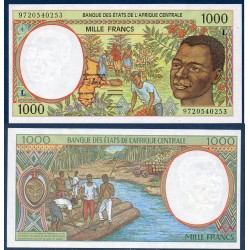 Afrique Centrale Pick 402Ld pour le Gabon, Billet de banque de 1000 Francs CFA 1995