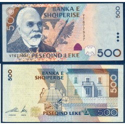 Albanie Pick N°68, sup Billet de banque de 500 Leke 2001