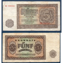 Allemagne RDA Pick N°11a, Billet de banque de 5 Mark 1948