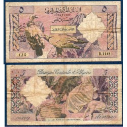 Algérie Pick N°122b, B+ Billet de banque de 5 dinars 1964