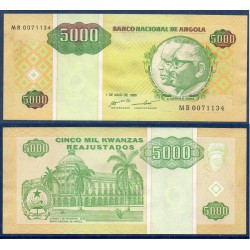 Angola Pick N°136, Billet de banque de 5000 Kwanzas 1995