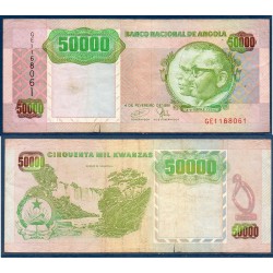 Angola Pick N°132a, TB Billet de banque de 50000 Kwanzas 1991