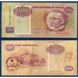 Angola Pick N°126, TB Billet de banque de 100 Kwansas 1991