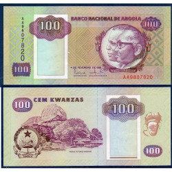 Angola Pick N°126, Neuf Billet de banque de 100 Kwansas 1991