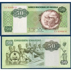 Angola Pick N°118, Neuf Billet de banque de 50 Kwansas 1984