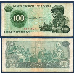 Angola Pick N°111, TTB Billet de banque de 100 Kwansas 1976