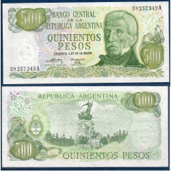 Argentine Pick N°298, Billet de banque de 500 Pesos 1973-1976