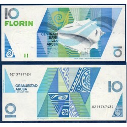 Aruba Pick N°7, Billet de banque de 10 Florin 1990
