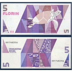 Aruba Pick N°6, Billet de banque de 5 Florin 1990