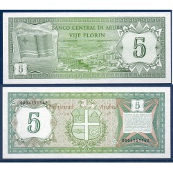 Aruba Pick N°1, Billet de banque de 5 Florin 1986