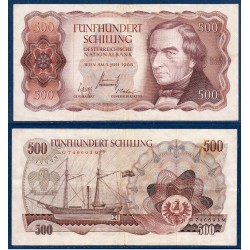 Autriche Pick N°139a, TTB Billet de banque de 500 schilling 1965