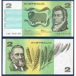 Australie Pick N°43e, Neuf Billet de banque de 2 Dollars 1985