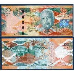 Barbade Pick N°79, Billet de banque de 50 dollars 2016