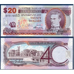 Barbade Pick N°72, Billet de banque de 20 dollars 2012