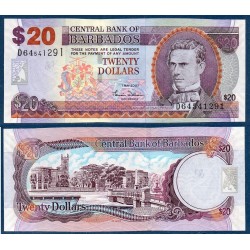 Barbade Pick N°69a, Billet de banque de 20 dollars 2007