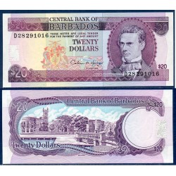Barbade Pick N°44, Neuf Billet de banque de 20 dollars 1993