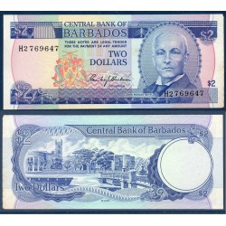 Barbade Pick N°30a, Sup Billet de banque de 2 dollars 1980