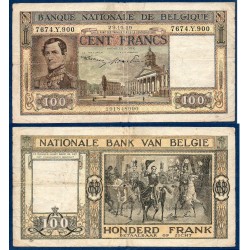 Belgique Pick N°126, Billet de banque de 100 Francs Belge 1945-1950