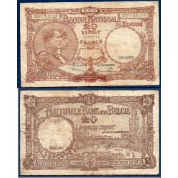Belgique Pick N°111, Billet de banque de 20 Francs Belge 1940-1947