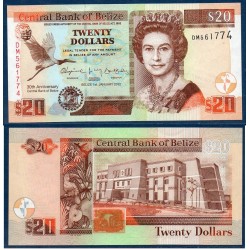 Belize Pick N°72, Billet de banque de 20 dollars 2012