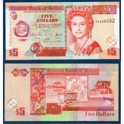 Belize Pick N°67d, Billet de banque de 5 dollars 2009