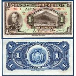 Bolivie Pick N°118a, Billet de banque de 1 Boliviano 1928