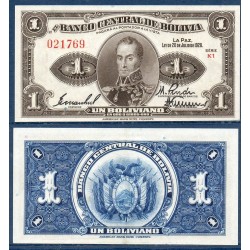 Bolivie Pick N°119a, Billet de banque de 1 Boliviano 1928