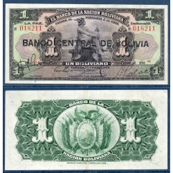 Bolivie Pick N°112, Billet de banque de 1 Boliviano 1929 sur 1911