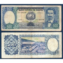Bolivie Pick N°165a, TB Billet de banque de 500 Pesos 1981