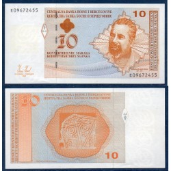 Bosnie Pick N°72a, Neuf Billet de banque de 10 Mark Convertible 2008
