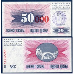 Bosnie Pick N°55f, Billet de banque de 50000 Dinara 1993