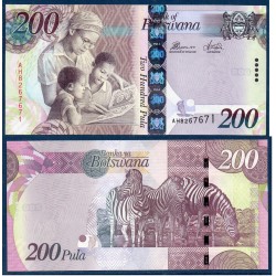 Botswana Pick N°34d Billet de banque de 200 Pula 2014
