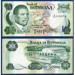 Botswana Pick N°12a, TTB Billet de banque de 10 Pula 1982