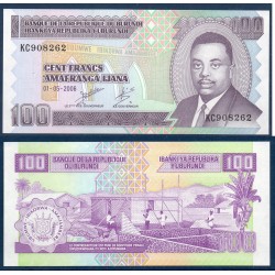 Burundi Pick N°37e, Billet de banque de 100 Francs 2006