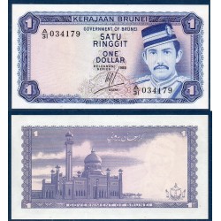 Brunei Pick N°6c, Neuf Billet de banque de 1 Ringgit 1983-1986