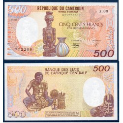 Cameroun Pick N°24b, Billet de banque de 500 Francs 1990