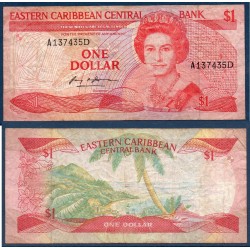 Caraïbes de l'est Pick N°17d, pour La Dominique Billet de banque de 1 dollars 1985-1988