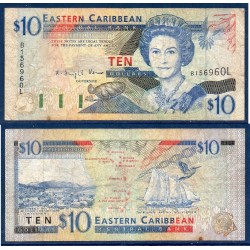 Caraïbes de l'est Pick N°32l, Neuf Ste Lucie Billet de banque de 10 dollars 1994