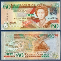 Caraïbes de l'est Pick N°50 Billet de banque de 50 dollars 2008