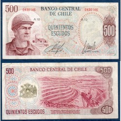 Chili Pick N°145, Billet de banque de 500 Escudos 1971