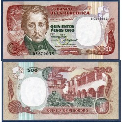 Colombie Pick N°431, Billet de banque de 500 Pesos oro 1987-1990