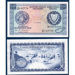 Chypre Pick N°41c, Neuf Billet de banque de 250 Mils 1975-1982