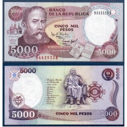 Colombie Pick N°440, Billet de banque de 5000 Pesos 1994-1995