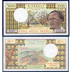Djibouti Pick N°38d, Billet de banque de 5000 Francs 1979-2002