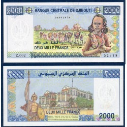 Djibouti Pick N°43, Billet de banque de 2000 Francs 2008